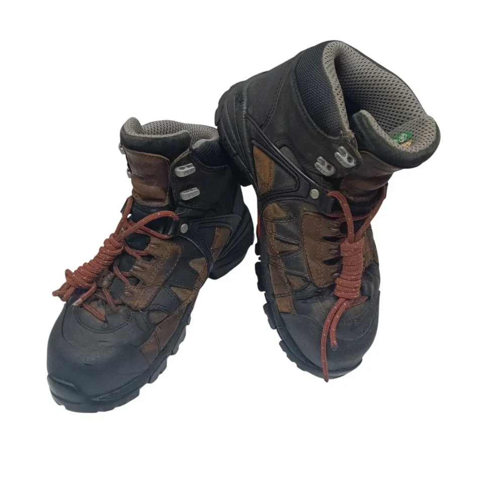 TIMBERLAND Hyperion #90646 Work‎ Boots 7W Alloy Toe Vibram Sole PRE-OWNED